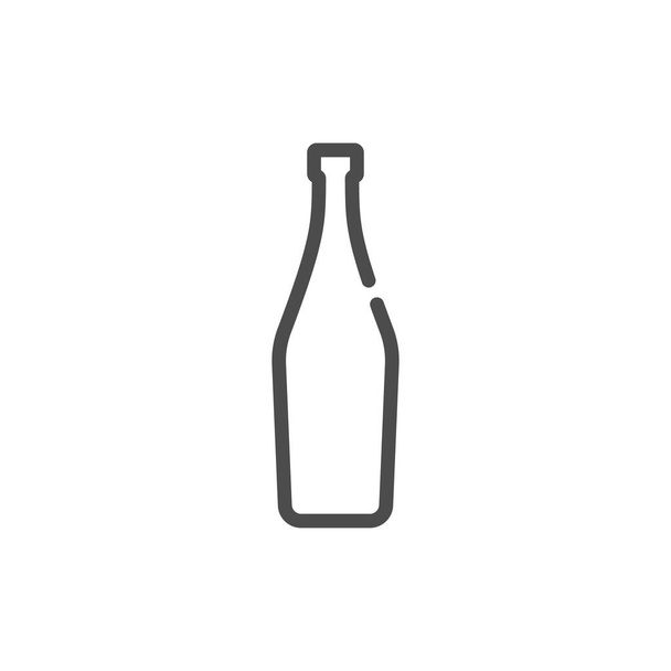 Botella Martini de estilo plano sobre fondo blanco. Diseño de plantilla simple. Diseño de icono de bebida. Objeto de contorno de ilustración aislado. Una línea símbolo de una bebida alcohólica. Producto de bebida de forma única
 - Vector, imagen