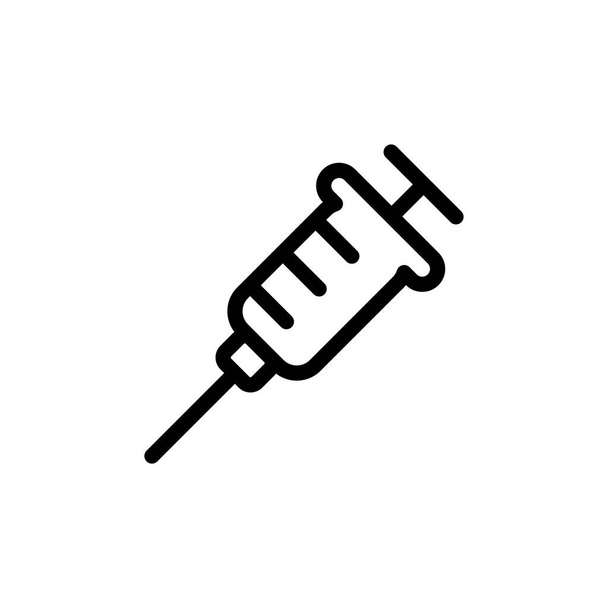 Ілюстрація Векторна графіка значка шприца. Підходить для медицини, вакцини, лікарні, медсестри, лікаря тощо
. - Вектор, зображення