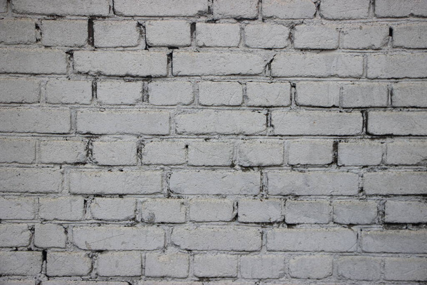 Light Grey brick grunge old wall background texture. - Φωτογραφία, εικόνα