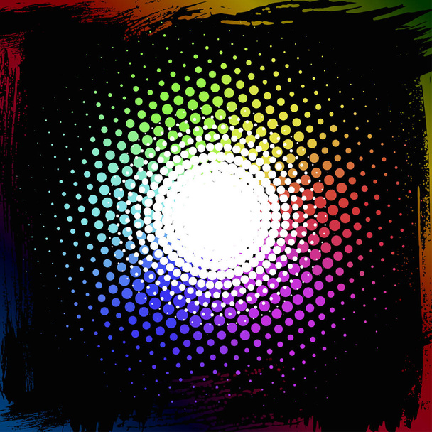 colorful halftone gradient - Vector, Image