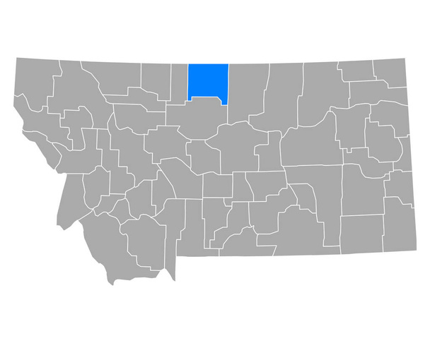 Mapa Wzgórza Montana - Wektor, obraz