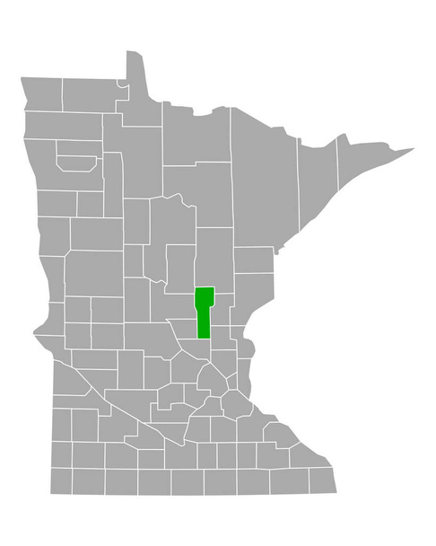 La carte de Mille Lacs en Minnesota - Vecteur, image