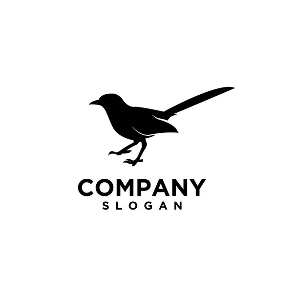modèle de conception de logo oiseau noir - Vecteur, image