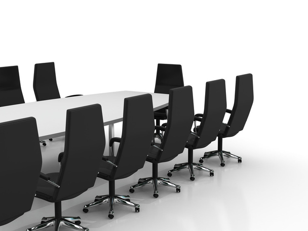 Mesa de conferência e cadeiras
 - Foto, Imagem