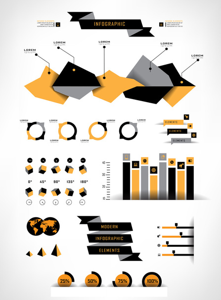 Set elementi di infografica
 - Vettoriali, immagini