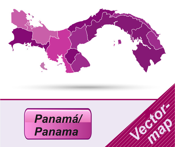 mapa Panamy - Vektor, obrázek