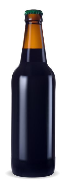 Dark bottle of beer - Вектор, зображення
