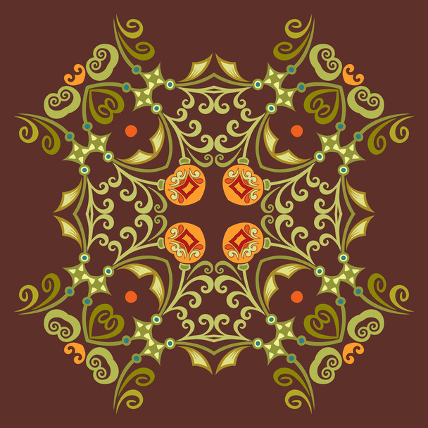 Vetor étnico abstrato flor ilustração
 - Vetor, Imagem