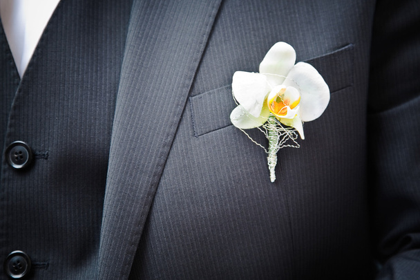 Orchid on the suit - Fotoğraf, Görsel
