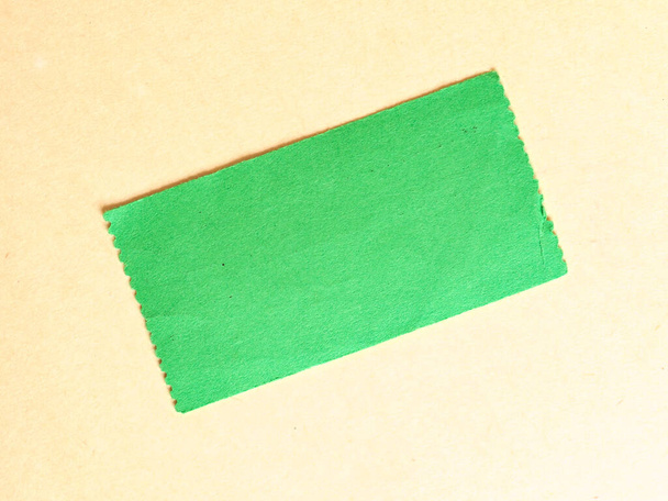 blank green paper tag label or ticket with copy space - Fotografie, Obrázek