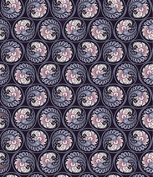 Vektorové květinové pletené prvky bezešvé vzor - Vektor, obrázek