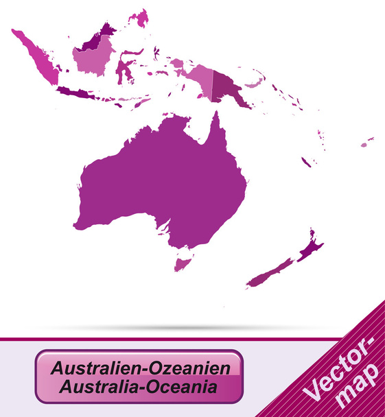 Australian-Oseanian kartta
 - Vektori, kuva