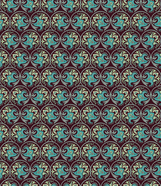 Vector floral trenzado elementos patrón sin costuras
 - Vector, imagen