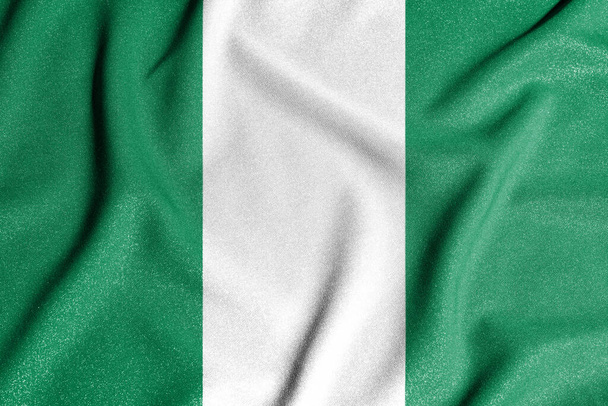 Nationalflagge Nigerias. Das wichtigste Symbol eines unabhängigen Landes. Flagge Nigerias. 2021 - Foto, Bild