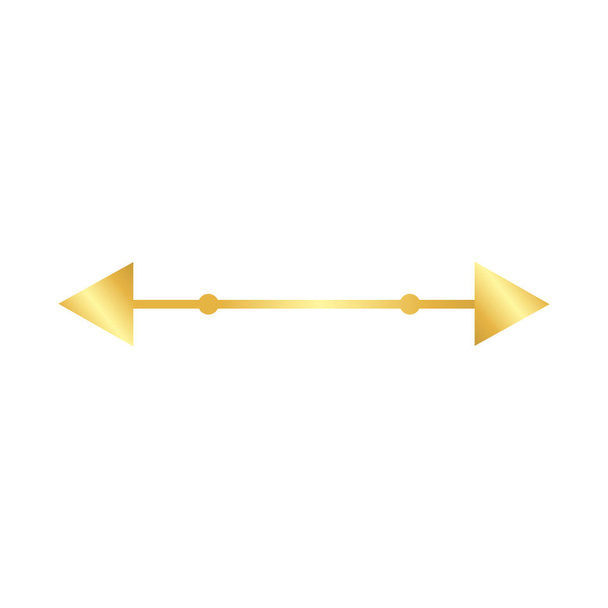 elegant arrow frame decoration golden gradient style icon - Vector, Image