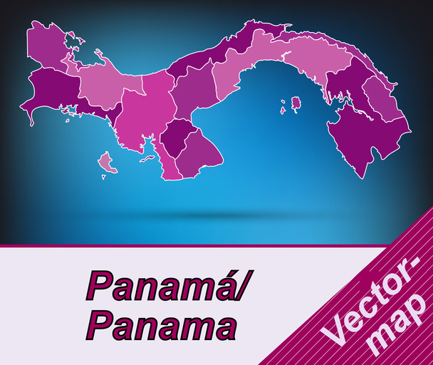 kaart van panama - Vector, afbeelding