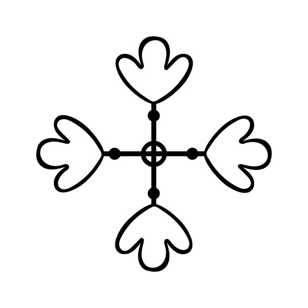 κομψό πλαίσιο με λουλούδια διακόσμηση σιλουέτα στυλ εικονίδιο - Διάνυσμα, εικόνα