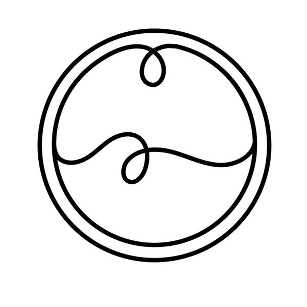 okrągła ramka dekoracja sylwetka styl ikona - Wektor, obraz
