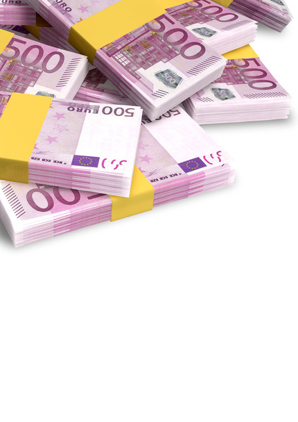 euro notes szétszórt halom - Fotó, kép