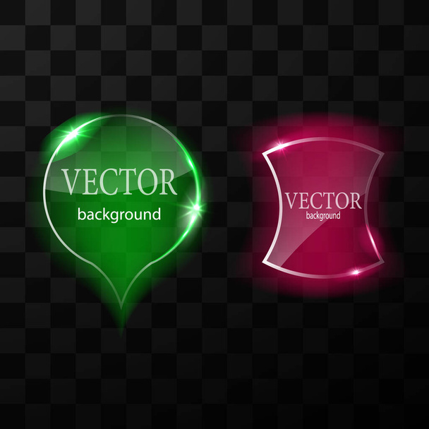 Glass vector button plane. Easy editable background - Вектор, зображення