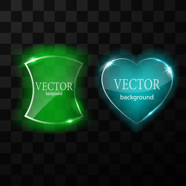 Glass vector button plane. Easy editable background - Вектор, зображення