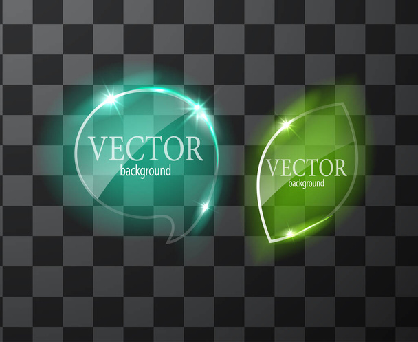 Glass vector button plane. Easy editable background - Vektor, Bild