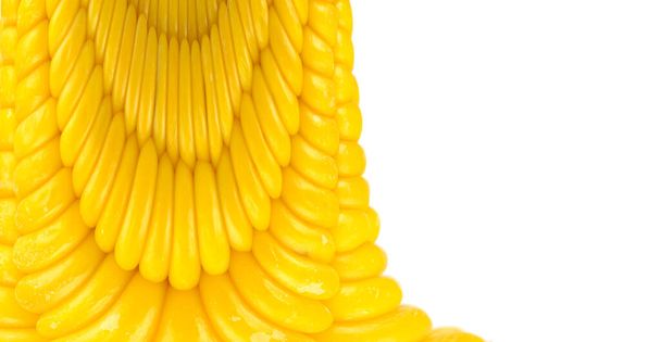 abstract yellow and gold background in the form of flowing corn kernels, free space - Photo, image
