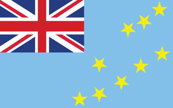 Γραφικό διάνυσμα σημαίας Τουβαλού. Ορθογώνιο Tuvaluan απεικόνιση σημαία. Η σημαία της χώρας Τουβαλού είναι σύμβολο ελευθερίας, πατριωτισμού και ανεξαρτησίας. - Διάνυσμα, εικόνα