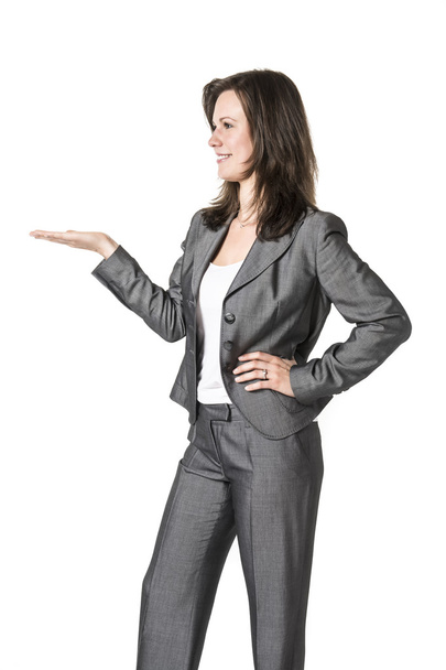 Presenting business woman - Фото, изображение