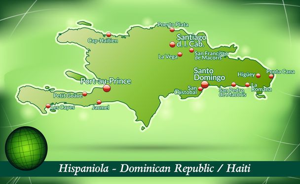La carte de hispaniola
 - Vecteur, image