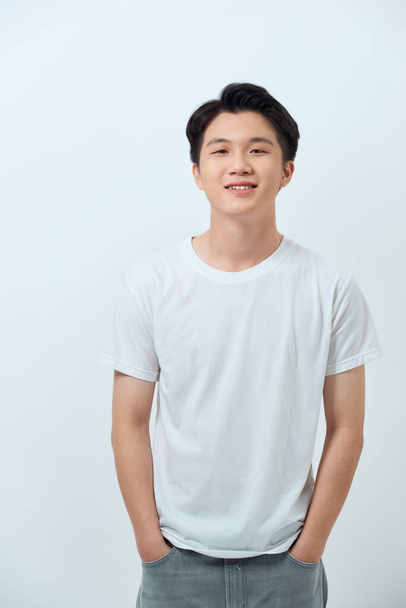 Cool smile face and pose of confidence Asian man - Zdjęcie, obraz