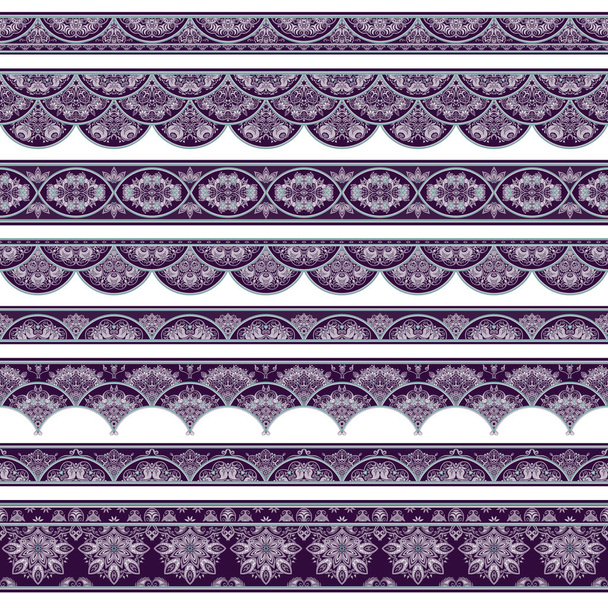 Abstracto naturaleza étnica azulejos rayas
 - Vector, imagen