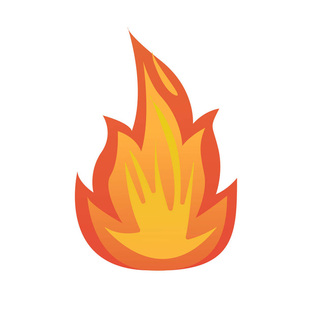 Vector vuur vlam teken illustratie geïsoleerd - brand pictogram. - Vector, afbeelding