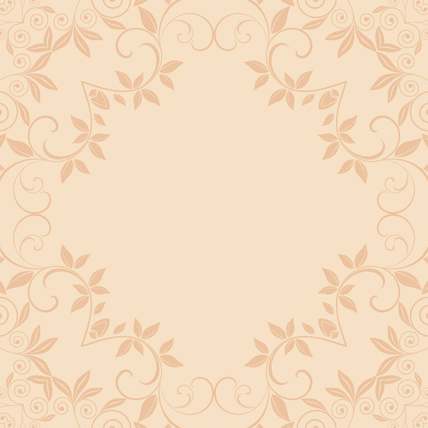 Seamless floral ornament on background. Template for your design. Wallpaper pattern. Textile pattern - Vector, Imagen