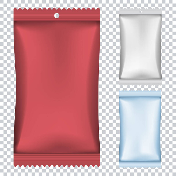 Set of packaging for snacks. Template for your design. Vector illustration - Vector, Image