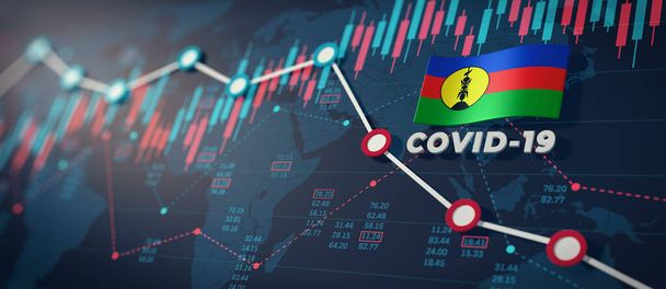 COVID-19 Coronavirus New Caledonia Economic Impact Concept Image. - Photo, Image