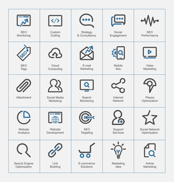 Outline icon set - Vector, Image