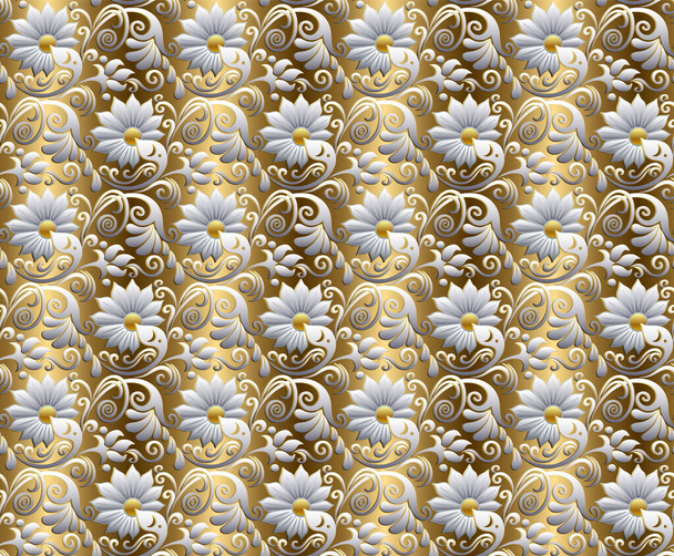 Современный объемный цветочный декоративный фон - Вектор,изображение
