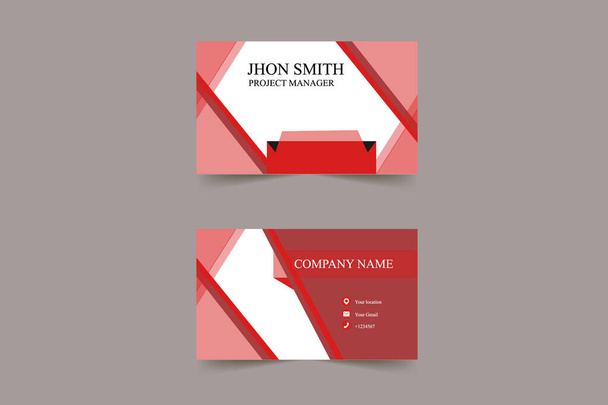  現代の創造的なビジネスカードと名前カード四角形サイズの水平シンプルなクリーンテンプレートベクトルデザインレイアウト.       - ベクター画像