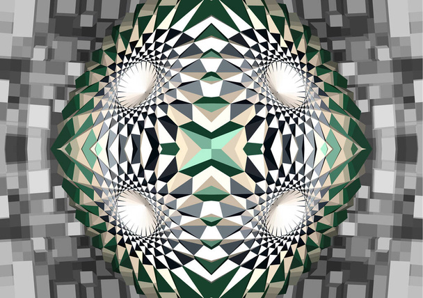 Αφηρημένη γεωμετρική εικόνα οπτικής ψευδαίσθησης - Διάνυσμα, εικόνα