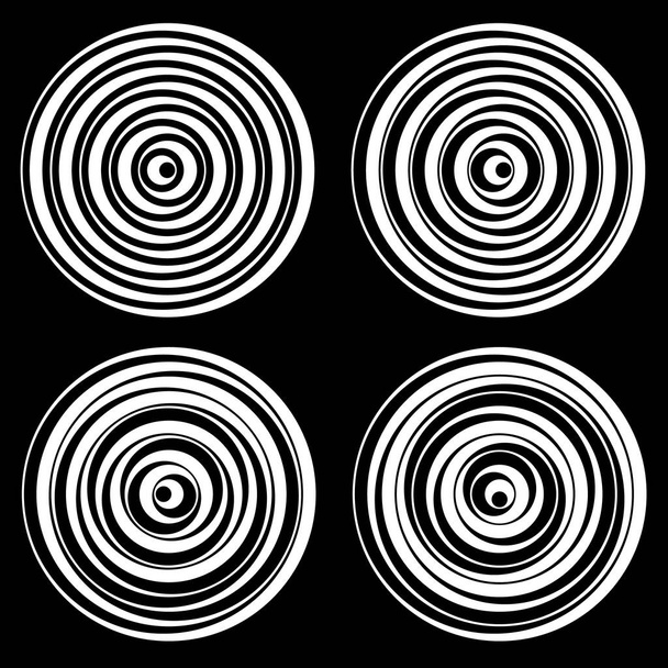 Ensemble d'éléments ronds vectoriels à partir de lignes - Vecteur, image