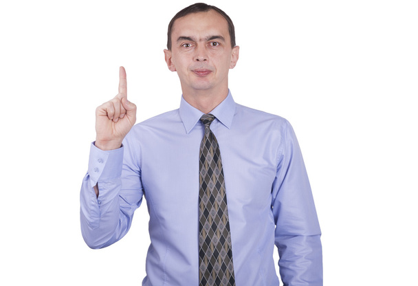 Businessman with a raised finger up. - Photo, Image