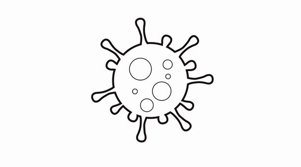 Ilustración aislada vectorial de un virus
 - Vector, Imagen