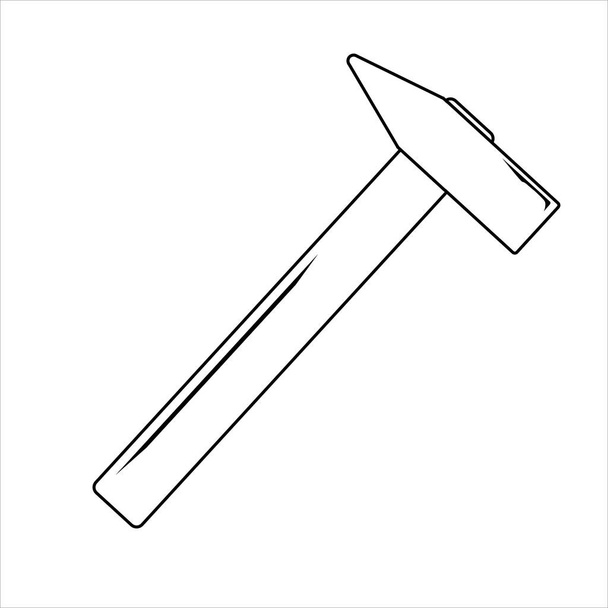 Ilustração plana de martelo simples
 - Vetor, Imagem