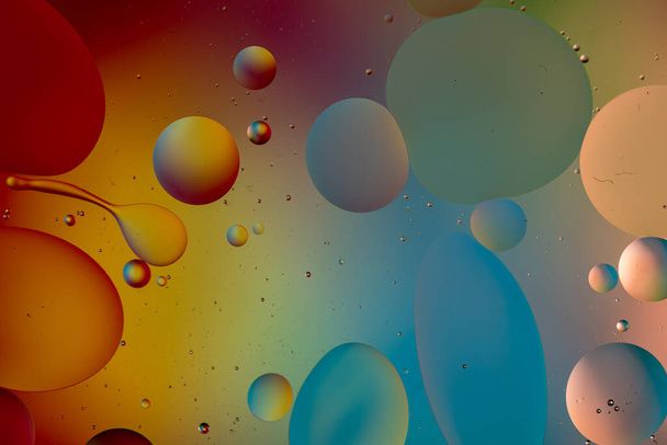 Fondo multicolor con burbujas de renderizado 3D - Foto, imagen