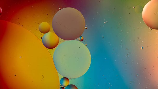 Multicolor background with 3D render bubbles - Photo, image