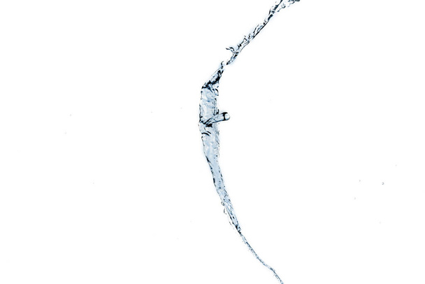 splashes, splashes, drops of blue water isolated on white background - Photo, Image