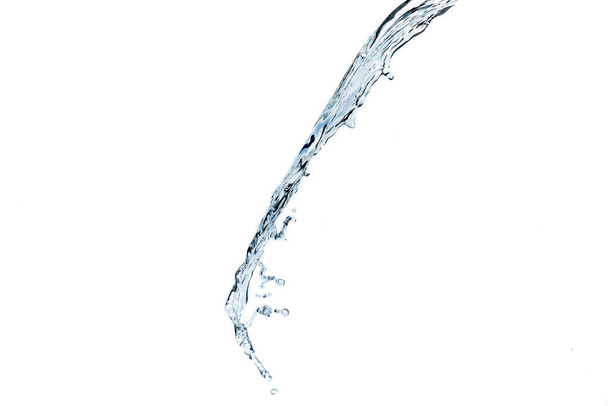 splashes, splashes, drops of blue water isolated on white background - Foto, immagini