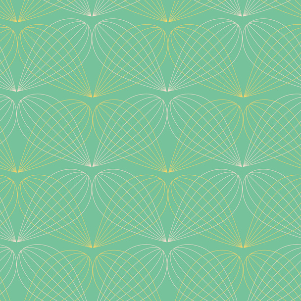 線形の図形緑のシームレスなベクトルパターン - ベクター画像