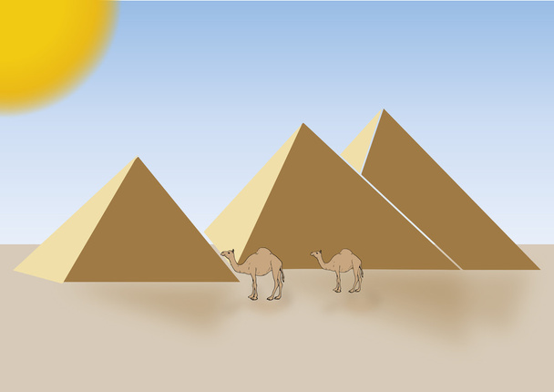 Αιγυπτιακές πυραμίδες - Διάνυσμα, εικόνα